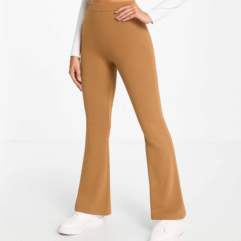 SBetro Women's Tan Flared Pants